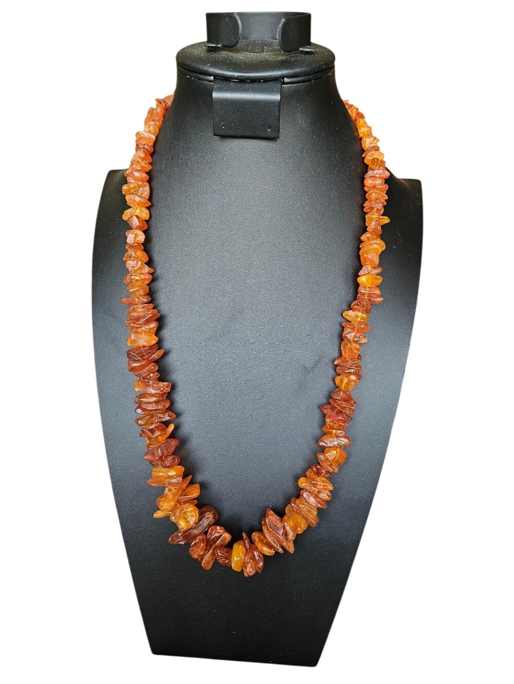Baltic Amber Necklace In Graduated Size 26"